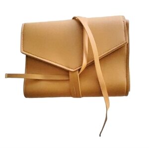 NWOT Glass Ladder & Co Leather Katherine Tech Organizer Roll Up Bag